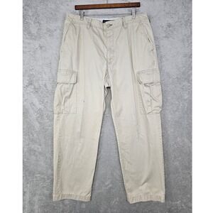 Tommy Hilfiger Y2K Cargo Pants‎ 36x30.5 Khaki Workwear Utility Grunge Adjustable